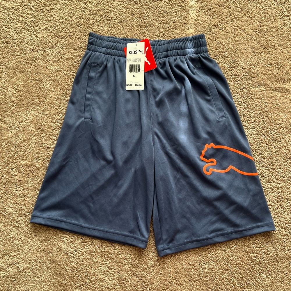NWT Boys Puma Shorts Blue Size S